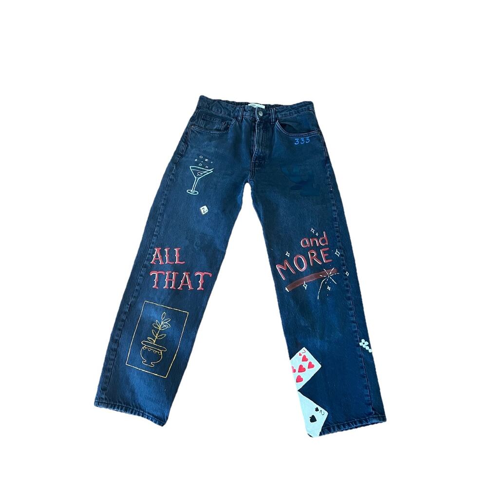 hand painted jeans for women